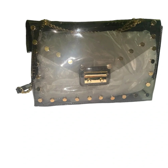 NWT Women’s Clear Studded Purse - Picture 3 of 8